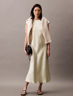 Calvin Klein Futteralkleid aus Satin^Damen Kleider & Röcke