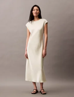 Calvin Klein Futteralkleid aus Satin^Damen Kleider & Röcke