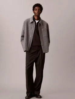 Calvin Klein Gefüllte Hemdjacke aus technischem Stoff^Herren JackenFrisch Eingetroffen