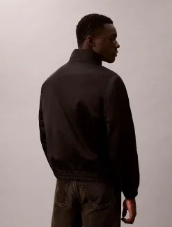 Calvin Klein Gefütterte Reißverschlussjacke mit Stehkragen^Herren JackenFrisch Eingetroffen