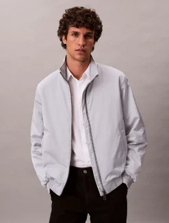 Calvin Klein Gefütterte Reißverschlussjacke mit Stehkragen^Herren JackenFrisch Eingetroffen