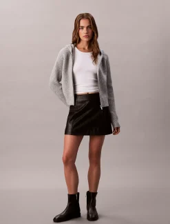 Calvin Klein Genähter Reißverschluss-Hoodie^Damen Strickdesigns