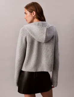 Calvin Klein Genähter Reißverschluss-Hoodie^Damen Strickdesigns