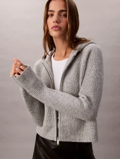 Calvin Klein Genähter Reißverschluss-Hoodie^Damen Strickdesigns