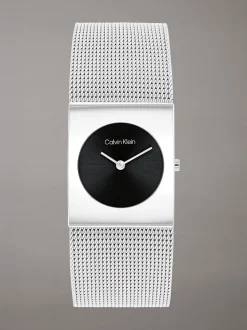 Calvin Klein Geometrische Armbanduhr mit Mesh-Armband^Damen Uhren & Schmuck