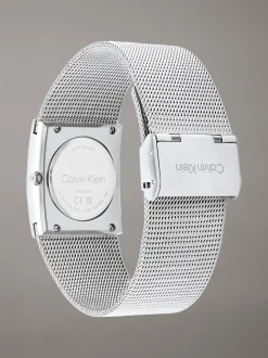 Calvin Klein Geometrische Armbanduhr mit Mesh-Armband^Damen Uhren & Schmuck