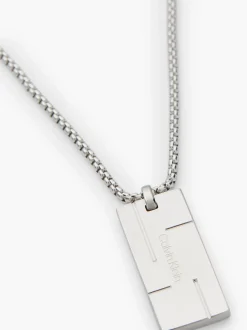 Calvin Klein Geometrische Halskette mit Gitter-Anhänger^Herren Uhren & Schmuck