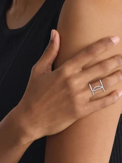 Calvin Klein Geometrischer offener Wickelring^Damen Uhren & Schmuck