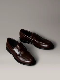 Calvin Klein Gepolsterte Penny Slipper aus Leder mit Airfit®-Polster^Herren Business Schuhe