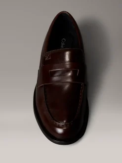 Calvin Klein Gepolsterte Penny Slipper aus Leder mit Airfit®-Polster^Herren Business Schuhe