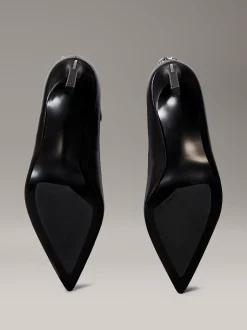 Calvin Klein Gepolsterte Stiletto-Pumps aus Leder mit Kette^Damen High Heels