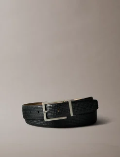 Calvin Klein Geprägter gewebter Gürtel mit quadratischer Schnalle^Herren Gürtel