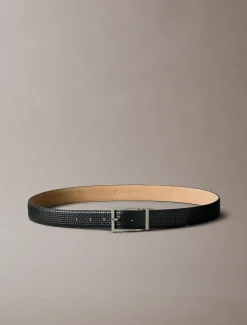 Calvin Klein Geprägter gewebter Gürtel mit quadratischer Schnalle^Herren Gürtel