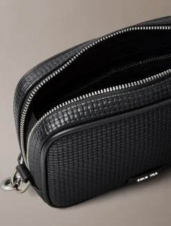 Calvin Klein Geprägter gewebter Reißverschluss-Beutel^Herren Geldbörsen & Kartenetuis|Taschen