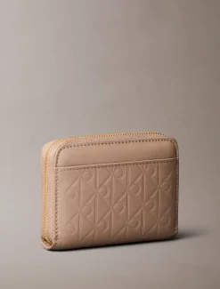 Calvin Klein Geprägtes Reißverschluss-Portemonnaie mit Emblem-Logo^Damen Geldbörsen & Etuis