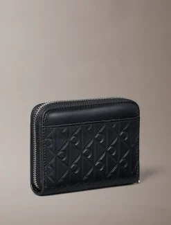Calvin Klein Geprägtes Reißverschluss-Portemonnaie mit Emblem-Logo^Damen Geldbörsen & Etuis