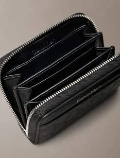 Calvin Klein Geprägtes Reißverschluss-Portemonnaie mit Emblem-Logo^Damen Geldbörsen & Etuis