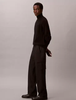 Calvin Klein Gerade Cargohose aus Bengalin^Herren Hosen & Shorts