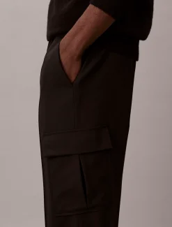 Calvin Klein Gerade Cargohose aus Bengalin^Herren Hosen & Shorts