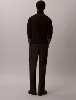 Calvin Klein Gerade Cargohose aus Bengalin^Herren Hosen & Shorts