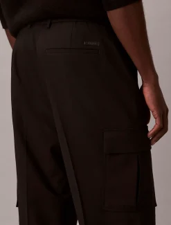 Calvin Klein Gerade Cargohose aus Bengalin^Herren Hosen & Shorts