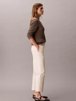 Calvin Klein Gerade Chinohose aus Baumwoll-Stretch^Damen Hosen & Shorts