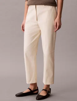Calvin Klein Gerade Chinohose aus Baumwoll-Stretch^Damen Hosen & Shorts