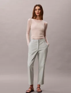 Calvin Klein Gerade Chinohose aus Baumwoll-Stretch^Damen Hosen & Shorts