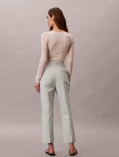 Calvin Klein Gerade Chinohose aus Baumwoll-Stretch^Damen Hosen & Shorts