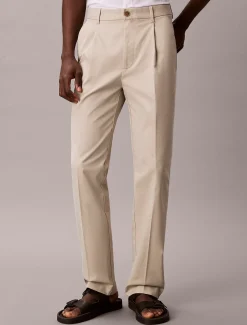 Calvin Klein Gerade Chinohose aus Baumwollsatin^Herren Hosen & Shorts|Anzüge