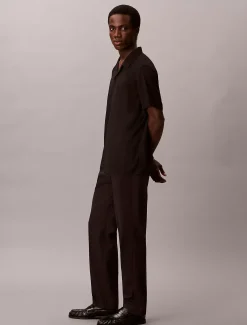 Calvin Klein Gerade Chinohose aus Baumwollsatin^Herren Hosen & Shorts|Anzüge