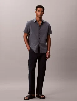 Calvin Klein Gerade Hose aus Seersucker^Herren Hosen & Shorts