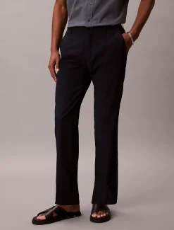 Calvin Klein Gerade Hose aus Seersucker^Herren Hosen & Shorts