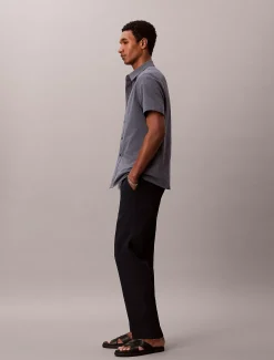 Calvin Klein Gerade Hose aus Seersucker^Herren Hosen & Shorts