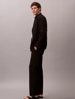 Calvin Klein Gerade Hose aus Seersucker^Herren Hosen & Shorts