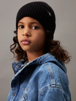 Calvin Klein Gerippte Mütze für Kinder^Kinder Taschen & Accessoires|Taschen & Accessoires