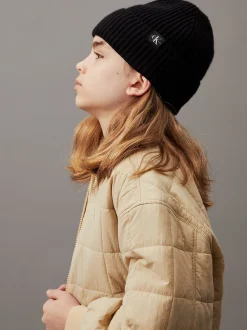 Calvin Klein Gerippte Mütze für Kinder^Kinder Taschen & Accessoires|Taschen & Accessoires
