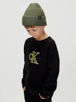 Calvin Klein Gerippte Mütze für Kinder^Kinder Taschen & Accessoires|Taschen & Accessoires