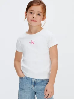 Calvin Klein Geripptes Baby-T-Shirt für Kinder^Kinder T-shirts & Tops|Kleidung