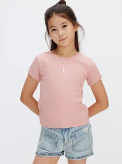Calvin Klein Geripptes Baby-T-Shirt für Kinder^Kinder T-shirts & Tops|Kleidung