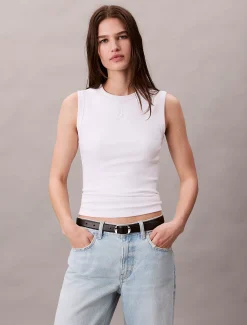 Calvin Klein Geripptes Tanktop^Damen T-shirts & Tops