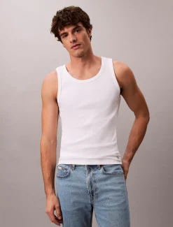 Calvin Klein Geripptes Tanktop^Herren T-shirts