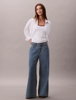 Calvin Klein Geripptes Tanktop mit kontrastierender Borte^Damen Strickdesigns