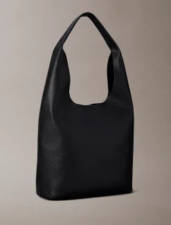 Calvin Klein Geschwungene Tasche aus Wildleder Tasche mit genarbter Oberfläche^Damen SchultertaschenFrisch Eingetroffen|Taschen