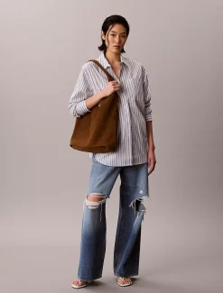 Calvin Klein Geschwungene Tasche aus Wildleder^Damen SchultertaschenFrisch Eingetroffen|Taschen