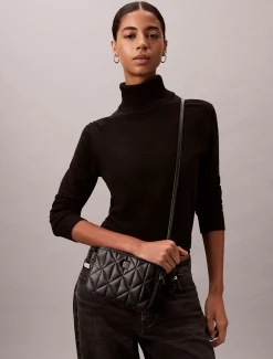 Calvin Klein Gesteppte Camera Bag mit doppeltem Reißverschluss und Emblem-Logo^Damen Umhängetaschen|Taschen