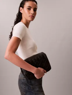 Calvin Klein Gesteppte Crossbody Bag mit Emblem-Logo-Klappe^Damen Umhängetaschen|Taschen