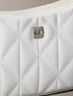 Calvin Klein Gesteppte kleine Schultertasche mit Emblem-Logo^Damen SchultertaschenFrisch Eingetroffen|Taschen