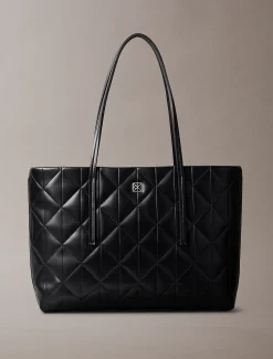 Calvin Klein Gesteppte Tasche mit Emblem-Logo^Damen Tote Bags|Taschen