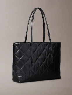 Calvin Klein Gesteppte Tasche mit Emblem-Logo^Damen Tote Bags|Taschen